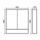 600x140x800mm Plywood 2-Door Light Oak Mirror Cabinet 