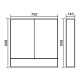 750x140X800mm Plywood 2-Door Light Oak Mirror Cabinet 