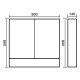 900x140x800mm Plywood 2-Door Light Oak Mirror Cabinet 