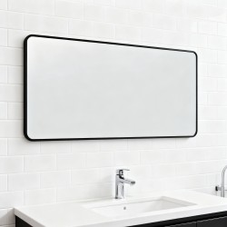 1200x800x20mm Black Aluminum Framed Rectangle Bathroom Wall Mirror 1200x800x20mm Black Aluminum Framed Rectangle Bathroom Wall Mirror
