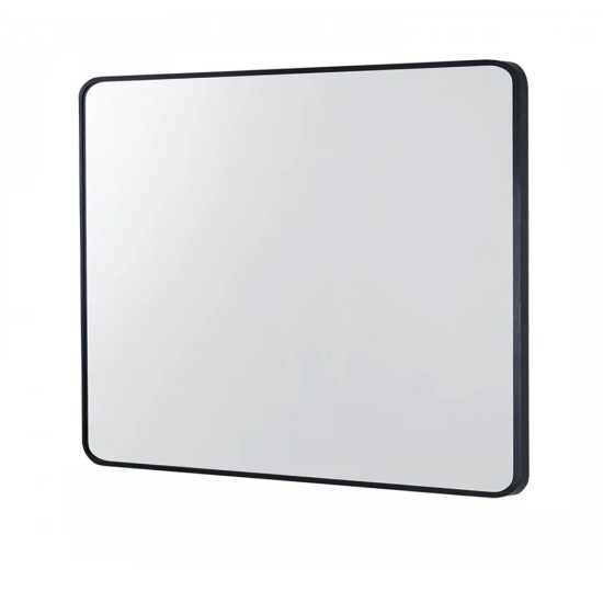 900x750x20mm Black Aluminum Framed Rectangle Bathroom Wall Mirror
