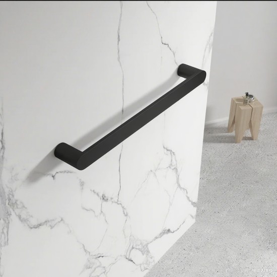 DN Horizontal Heated Towel Rail 600mm Round Matte Black DN Horizontal Heated Towel Rail 600mm Round Matte Black