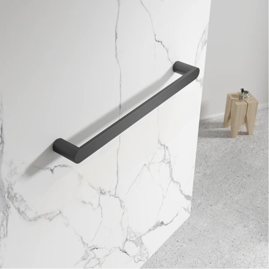 DN Horizontal Heated Towel Rail 600mm Round Gunmetal Grey DN Horizontal Heated Towel Rail 600mm Round Gunmetal Grey