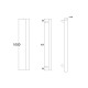 DN Vertical Heated Towel Rail 1000mm Round Chrome