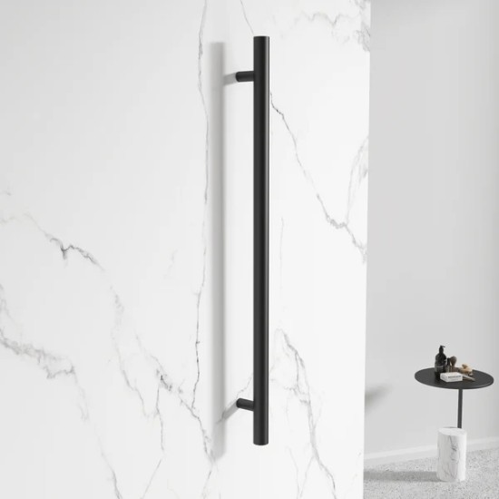 8.20到货-DN Vertical Heated Towel Rail 1000mm Round Matte Black 8.20到货-DN Vertical Heated Towel Rail 1000mm Round Matte Black