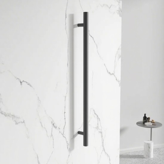 DN Vertical Heated Towel Rail 1000mm Round Gunmetal Grey DN Vertical Heated Towel Rail 1000mm Round Gunmetal Grey