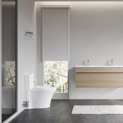 DNW 1200X460X480MM Plywood Wall Hung Vanity - Light Oak With Double Ceramic Top DNW 1200X460X480MM Plywood Wall Hung Vanity - Light Oak With Double Ceramic Top