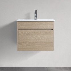 DNW 600X460X480MM Plywood Wall Hung Vanity - Light Oak With Ceramic Top DNW 600X460X480MM Plywood Wall Hung Vanity - Light Oak With Ceramic Top