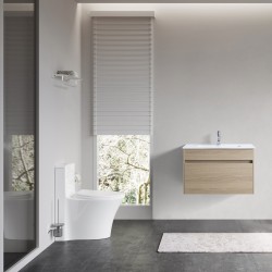 DNW 750X460X480MM Plywood Wall Hung Vanity - Light Oak With Ceramic Top DNW 750X460X480MM Plywood Wall Hung Vanity - Light Oak With Ceramic Top
