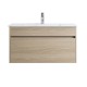 DNW 900X460X480MM Plywood Wall Hung Vanity - Light Oak With Ceramic Top