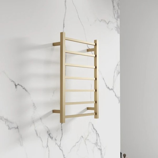 750Hx500Wx120D Gold Electric Heated Towel Rack 7 Bars 750Hx500Wx120D Gold Electric Heated Towel Rack 7 Bars