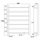 750Hx500Wx120D Gold Electric Heated Towel Rack 7 Bars 750Hx500Wx120D Gold Electric Heated Towel Rack 7 Bars