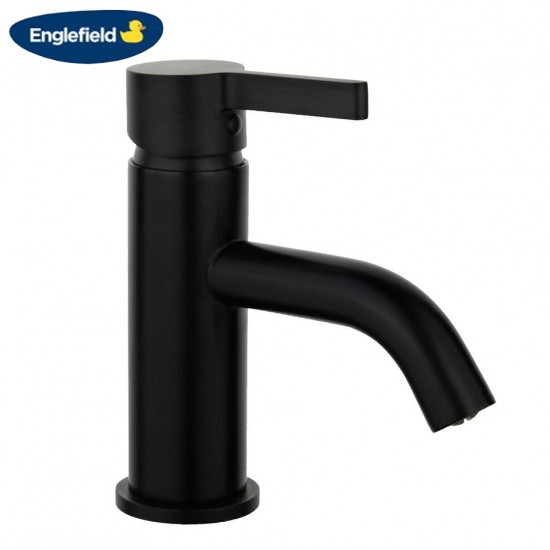 Englefield Studio Pin Gooseneck Basin Mixer Matte Black