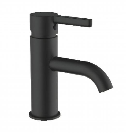 Englefield Studio Pin Gooseneck Basin Mixer Matte Black