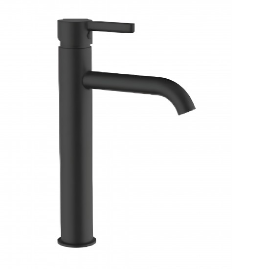 Englefield Studio Pin Gooseneck Basin Tall Mixer Matte Black