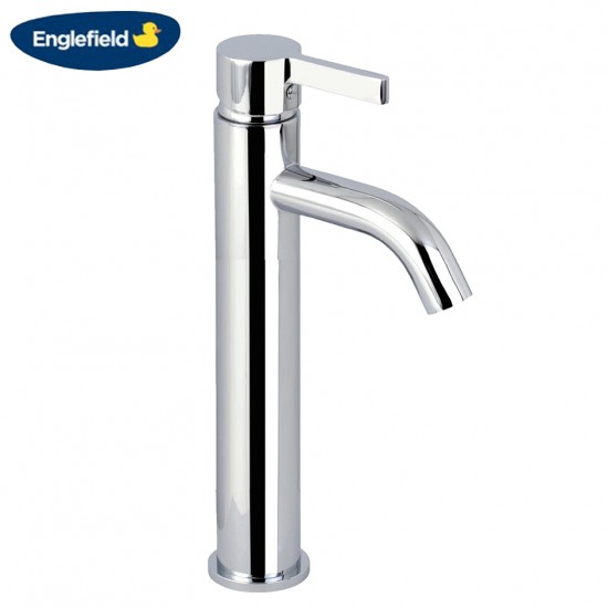 Englefield Studio Pin Gooseneck Basin Tall Mixer Polished chrome