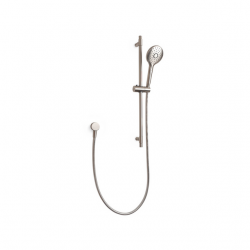 Englefield Studio Pin Brushed Nickel Slide Shower with Single Function Hand Shower Englefield Studio Pin Brushed Nickel Slide Shower with Single Function Hand Shower