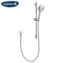 Englefield Studio Pin Brushed Nickel Slide Shower with Single Function Hand Shower Englefield Studio Pin Brushed Nickel Slide Shower with Single Function Hand Shower