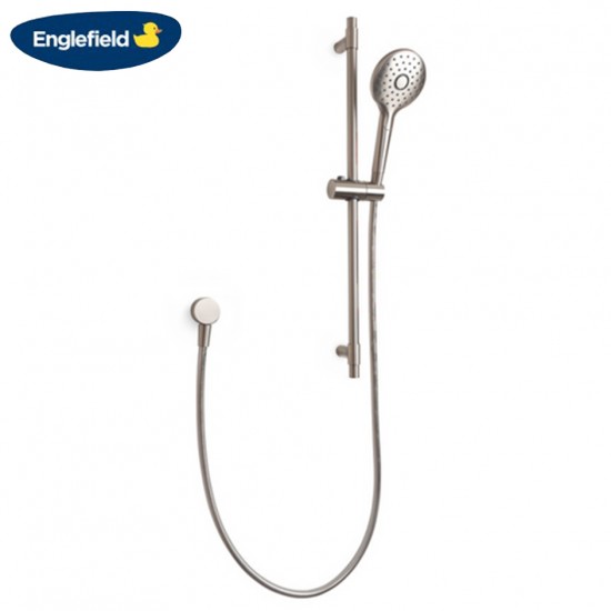 Englefield Studio Pin Brushed Nickel Slide Shower with Single Function Hand Shower