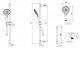 Englefield Studio Pin Polished Chrome Slide Shower with Single Function Hand Shower