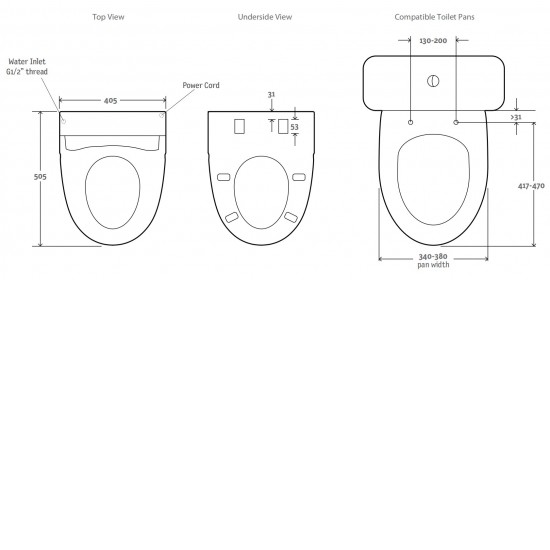 Englefield Electronic Bidet Seat Plus