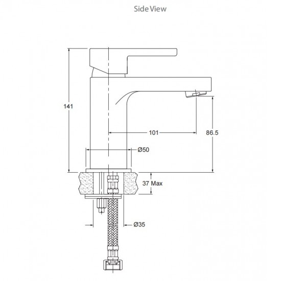 Englefield Studio Pin Basin Mixer Brushed Nickel