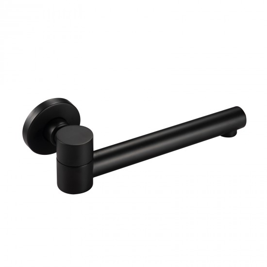 Euro Round Nero Black Bathtub/Basin Swivel Wall Spouts Tapware Bathtub Faucet