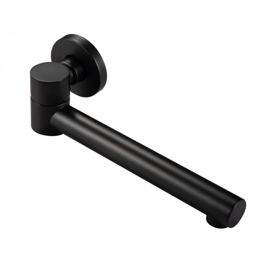 Euro Round Nero Black Bathtub/Basin Swivel Wall Spouts Tapware Bathtub Faucet