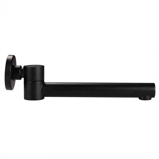 Euro Round Nero Black Bathtub/Basin Swivel Wall Spouts Tapware Bathtub Faucet