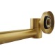 Euro Round Brushed Yellow Gold Bathtub/Basin Swivel Wall Spouts Tapware Bathtub Faucet