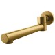 Euro Round Brushed Yellow Gold Bathtub/Basin Swivel Wall Spouts Tapware Bathtub Faucet