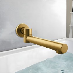 Euro Round Brushed Yellow Gold Bathtub/Basin Swivel Wall Spouts Tapware Bathtub Faucet Euro Round Brushed Yellow Gold Bathtub/Basin Swivel Wall Spouts Tapware Bathtub Faucet