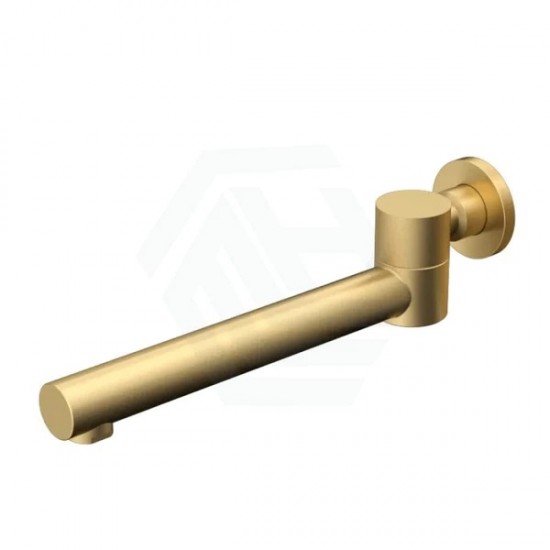 Euro Round Brushed Yellow Gold Bathtub/Basin Swivel Wall Spouts Tapware Bathtub Faucet