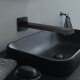 Square Black Bathtub/Basin Water Spout Bath Spout Wall Mounted