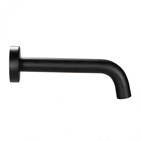 Euro Round Matt Black Bathtub/Basin Wall Spout