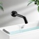 Euro Round Matt Black Bathtub/Basin Wall Spout