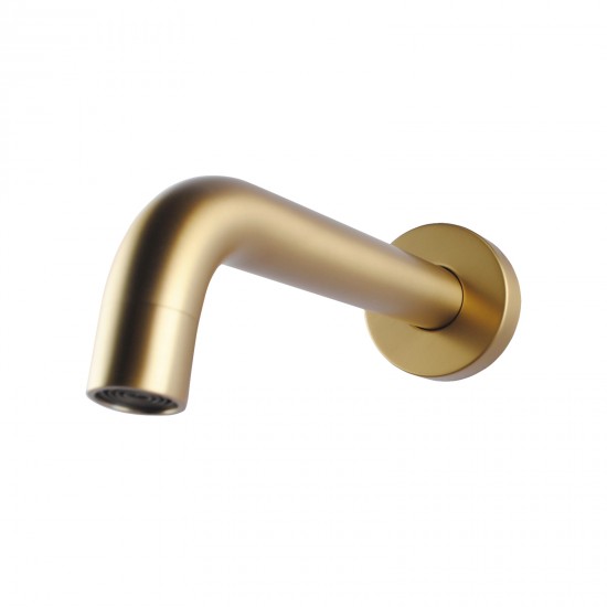 Euro Round Brushed Yellow Gold Bathtub/Basin Mixer Wall Mounted