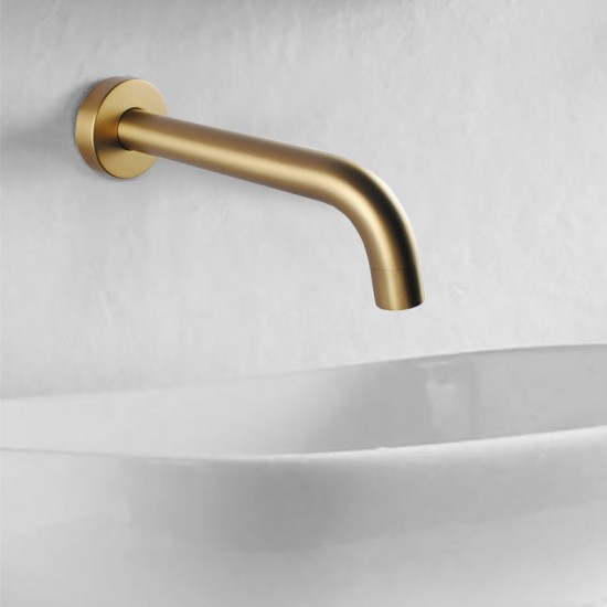 Euro Round Brushed Yellow Gold Bathtub Spout Basin Spout Wall Spout Water Spout