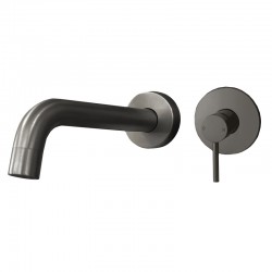 Round Gunmetal Grey Bathtub/Basin Mixer Wall Mounted Round Gunmetal Grey Bathtub/Basin Mixer Wall Mounted