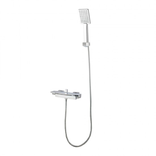 1500x750x580mm Back To Wall Freestanding Acrylic Apron White Bathtub with Solid Brass Mixer Diverter & ABS Handheld Shower Tap Set 1500x750x580mm Back To Wall Freestanding Acrylic Apron White Bathtub with Solid Brass Mixer Diverter & ABS Handheld Shower Tap Set