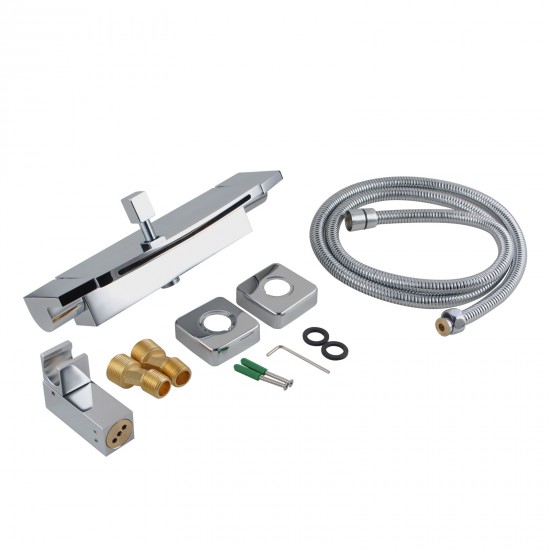 1500x750x580mm Back To Wall Freestanding Acrylic Apron White Bathtub with Solid Brass Mixer Diverter & ABS Handheld Shower Tap Set 1500x750x580mm Back To Wall Freestanding Acrylic Apron White Bathtub with Solid Brass Mixer Diverter & ABS Handheld Shower Tap Set