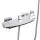 1500x750x580mm Back To Wall Freestanding Acrylic Apron White Bathtub with Solid Brass Mixer Diverter & ABS Handheld Shower Tap Set 1500x750x580mm Back To Wall Freestanding Acrylic Apron White Bathtub with Solid Brass Mixer Diverter & ABS Handheld Shower Tap Set