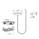 Solid Brass Bathroom Square Chrome Mixer Diverter with ABS Handheld Shower Waterfall Spout Water Hose Set