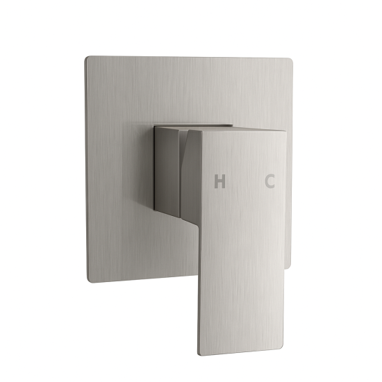 Ottimo/Omar Brushed Nickel Square Shower Bath Mixer Tap Ottimo/Omar Brushed Nickel Square Shower Bath Mixer Tap