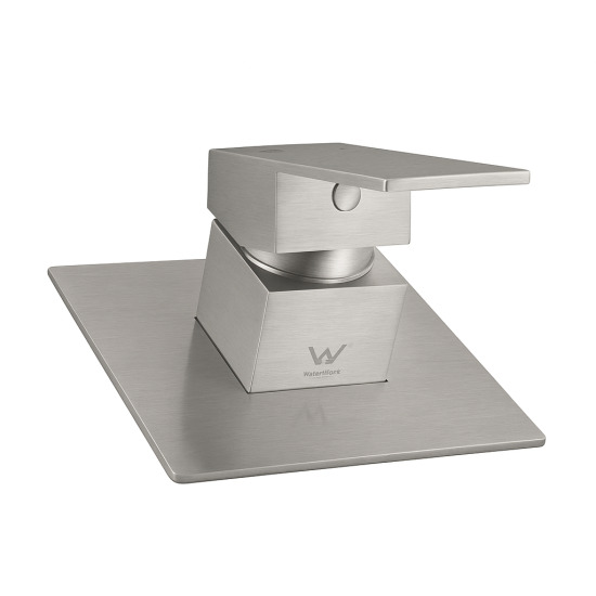 Ottimo/Omar Brushed Nickel Square Shower Bath Mixer Tap Ottimo/Omar Brushed Nickel Square Shower Bath Mixer Tap