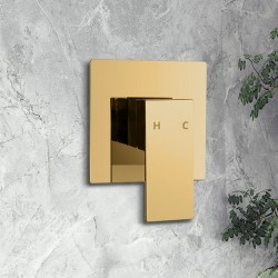 Ottimo/Omar Brushed Yellow Gold Square Shower Bath Mixer Tap Ottimo/Omar Brushed Yellow Gold Square Shower Bath Mixer Tap