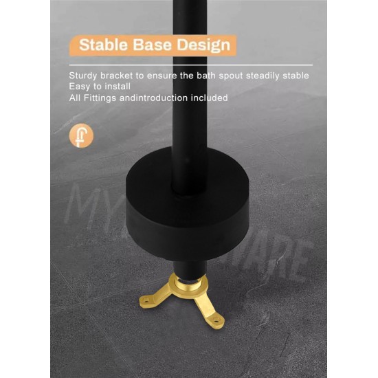 Matte Black Freestanding Bath Mixer Taps With Hand held Shower Tapware Bathtub Filler