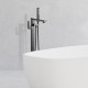 Ottimo Nero Black Freestanding Bath Mixer Taps With Hand held Shower Tapware Bathtub Faucet