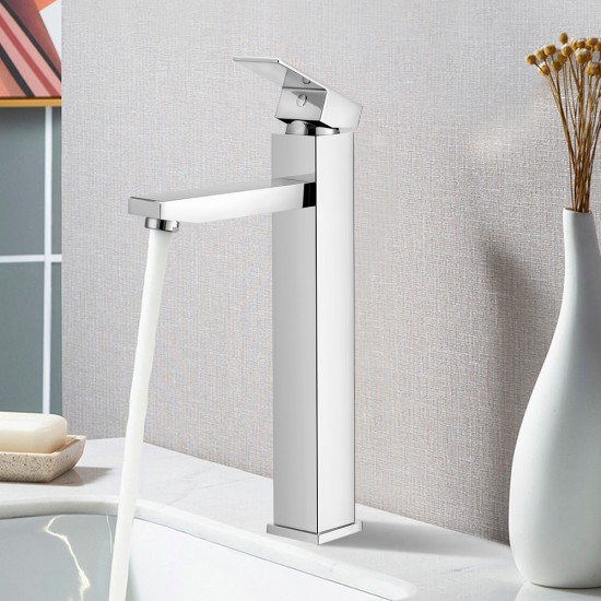 Ottimo Chrome Tall Basin Mixer Taps Bathroom Tall Taps