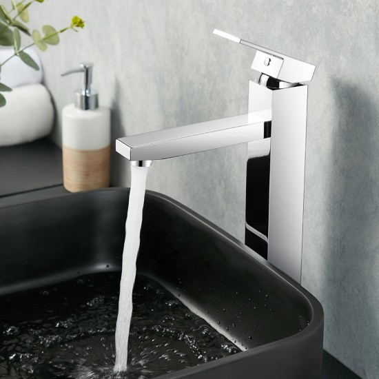 Ottimo Chrome Tall Basin Mixer Taps Bathroom Tall Taps